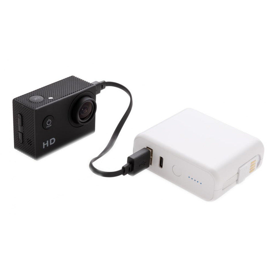 Powerbank mit drahtlosen Ladegerät 7,2 cm Abs weiß