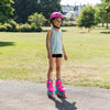 Inline-Skates Hardboot rosa Türkisgröße 32-35