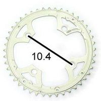 Shimano -Kette Top 44T | Deore | 3x9 | 104 mm | Silber